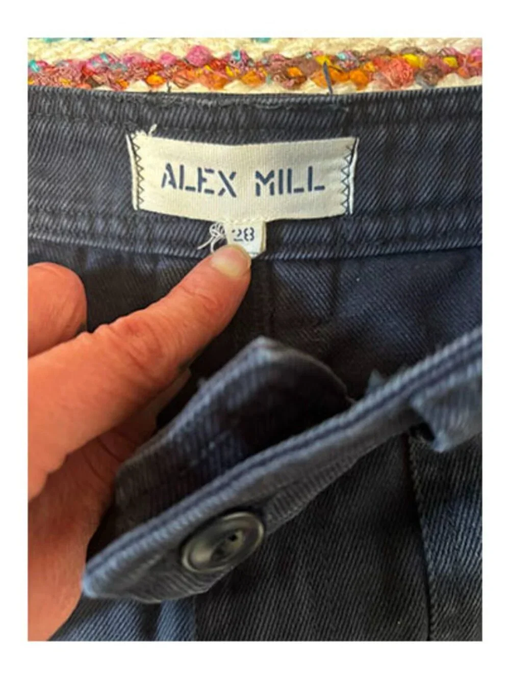 Alex Mill Cotton Twill Workwear Pant Indigo Blue - Picture 3 of 4